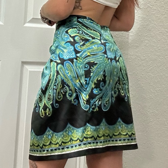 Vintage Y2k Paisley Richie Tailor Wrap Skirt - Picture 5 of 9